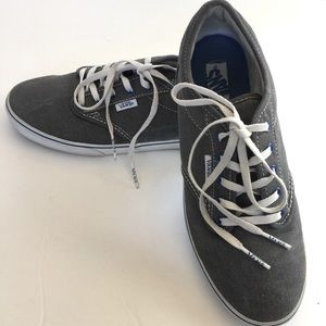 Vans Grey Canvas Laceup Sneakers Sz7
